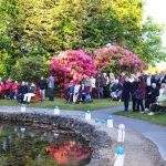 People gather for the annual May Mass