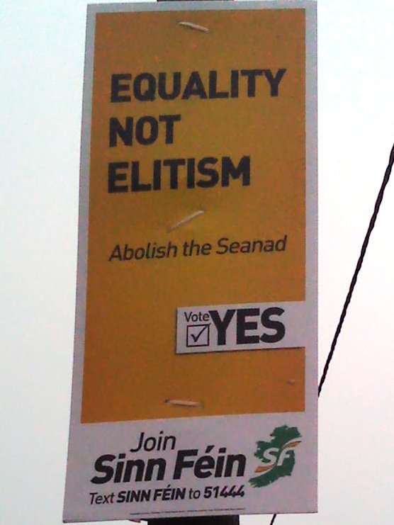 Sinn Féin Seanad Referendum Poster